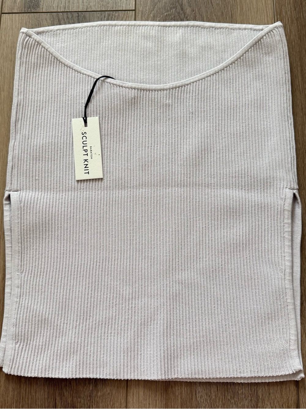 Babaton Sculpt knit tube top NWT size Medium iced lavender - Picture 3 of 4